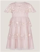 Floral Embroidered Christening Dress (0-12 Mths)