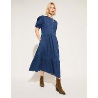 Denim Midi Smock Dress