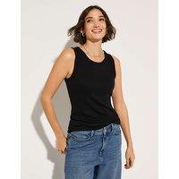 Lyocell Rich Ribbed Round Neck Tank Top