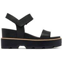 Joanie Leather Ankle Strap Wedge Sandals