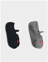 2pk Cotton Rich Pilates Socks Footsies