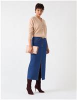 Denim Midaxi Pencil Skirt