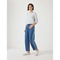 Mid Rise Barrel Leg Jeans