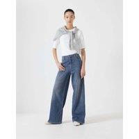 Mid Rise Wide Leg Jeans