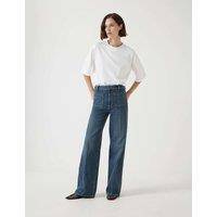 HUSH Rowan High Waisted Flared Jeans Denim