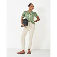 Cotton Rich Floral V-Neck Blouse