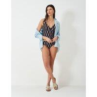 Rope Print High Waisted Bikini Bottoms