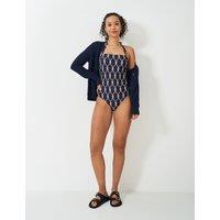Rope Print Padded Halterneck Swimsuit