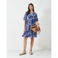 Floral Notch Neck Knee Length Beach Dress