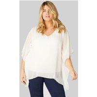 Chiffon V-Neck Overlay Top