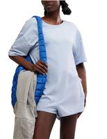 FP Movement Hot Shot Cotton Rich Oversized Playsuit Blue