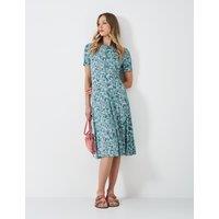 Jersey Floral Midi Tea Dress