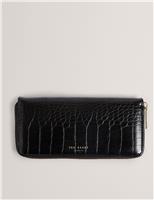 Croc Effect Travel Jewellery Case