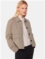 Pure Cotton Collared Short Jacket