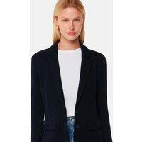 Whistles Jersey Slim Single Breasted Blazer Navy