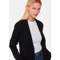 Whistles Jersey Slim Single Breasted Blazer Black