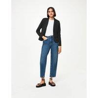 Whistles Jersey Slim Single Breasted Blazer Dark Grey
