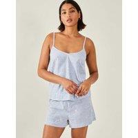 Pure Cotton Striped Daisy Short Pyjama Set