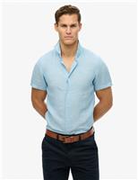 Relaxed Fit Pure Linen Embroidered Shirt