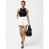 Pure Cotton High Waisted Frill Hem Shorts