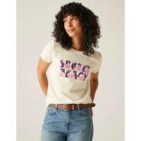Orla Kiely Pure Cotton Slogan T-Shirt