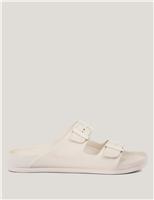 Lady Brooklyn Buckle Flat Sliders