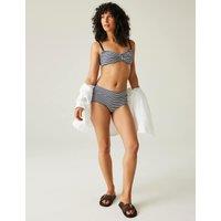Paloma Striped High Waisted Bikini Bottoms
