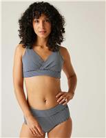 Paloma Striped Padded V-Neck Bikini Top