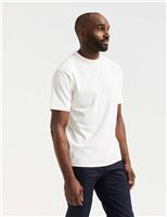 Pure Cotton Crew Neck Chest Logo T-Shirt