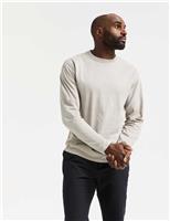 Pure Cotton Crew Neck Long Sleeve T-Shirt