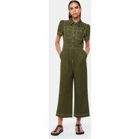 Lyocell Rich Short Sleeve Utility Jumpsuit