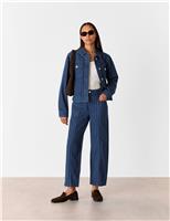 Denim Pinstriped Jacket