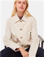 Pure Cotton Collared Short Jacket