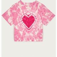 Pure Cotton Heart Tie Dye T-Shirt (7-15 Yrs)