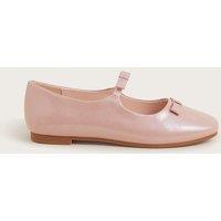 Kids Patent Bow Strap Ballet Pumps (7 Small - 4 Large)
