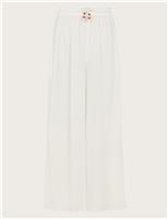 Crinkle Drawstring Wide Leg Trousers (7-15 Yrs)