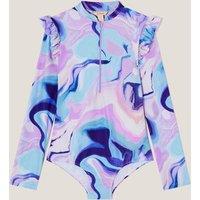 Marble Long Sleeve UPF Swimsuit (7-15 Yrs)