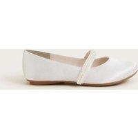 Kids Pearl Strap Ballet Pumps (7 Small - 4 Large)
