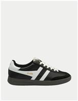 Gola Cyclone Leather Lace Up Trainers White/Black