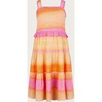Pure Cotton Shirred Tiered Dress (3-15 Yrs)