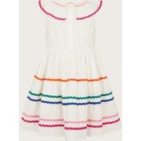 Pure Cotton Collared Ric Rac Dress (3-15 Yrs)