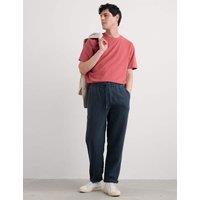 Seasalt Cornwall Tapered Fit Pure Linen Trousers Navy