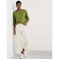 Pure Cotton Slash Neck Relaxed T-Shirt