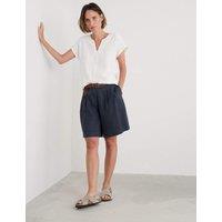 Seasalt Cornwall Pure Cotton Notch Neck Top White