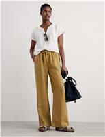 Pure Linen Wide Leg Trousers
