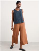 Pure Linen Round Neck Vest