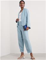 Pure Linen Single Breasted Blazer