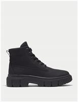 Timberland Greyfield Canvas Flat Ankle Boots Black