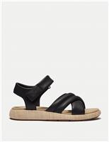 Belmar Waves Leather Flat Sandals