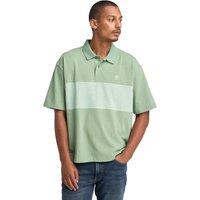 Timberland Pure Cotton Colour Block Rugby Shirt Light Green